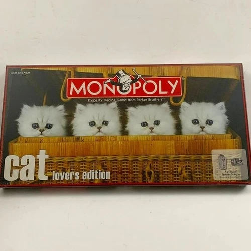 Vintage Monopoly Cat Lovers Edition Board Game Rare 2007 Hasbro Sealed
