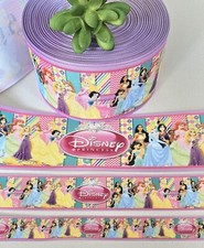 7/8, 1.5 3" 1 YD Disney Princess Grosgrain Ribbon Cinderella Ariel Jasmine