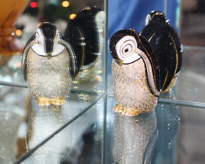 Judith Leiber Museum Shy Penguin Swarovski Crystal MINAUDIERE