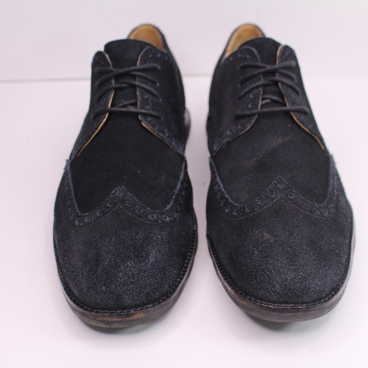 Cole Haan Grand OS Men’s Shoes Black Suede Lace Up Wing Tips Size 11.5 C22872F Cole Haan Grand OS Shoes Mens 11 M Black Suede Leather  main image 2