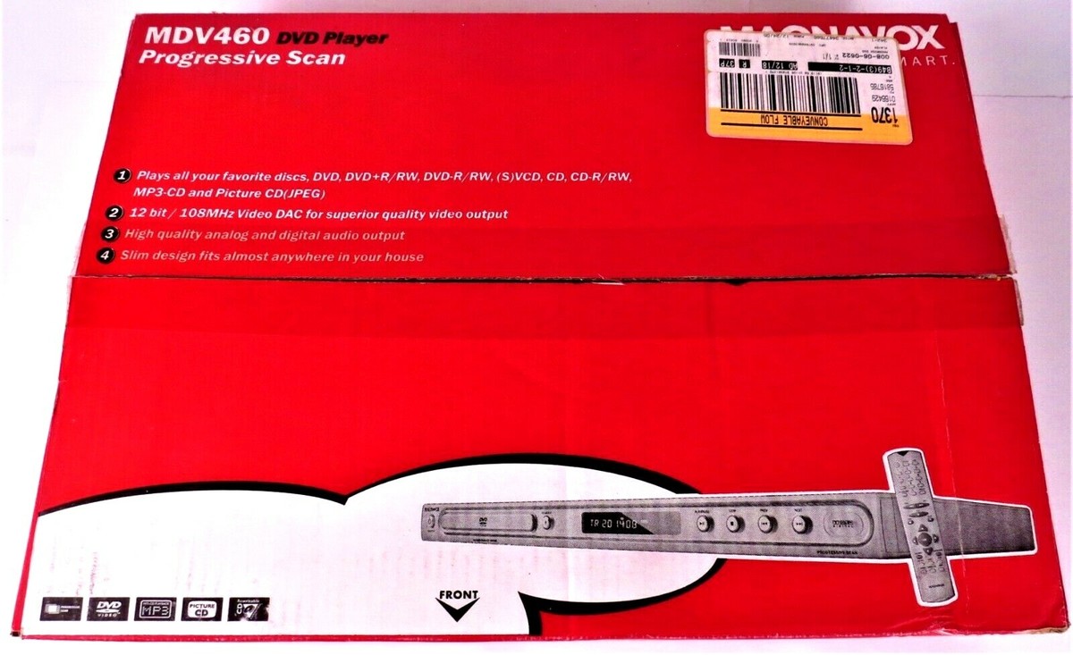 Magnavox DVD Player MD460/17 In Original Box - w/Cables & Remote