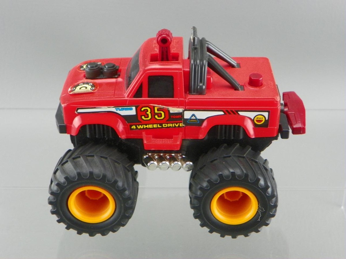 Vintage 1988 Tomy Rip Rock'n Rollers Red Crusher 4x4 Monster Truck