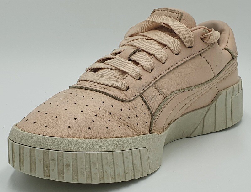 Emboss Cream Cali Emboss Women\u0026#039;s Trainers Puma Cali Emboss Leather  Platform Trainers 369734 01 Pink/Cream