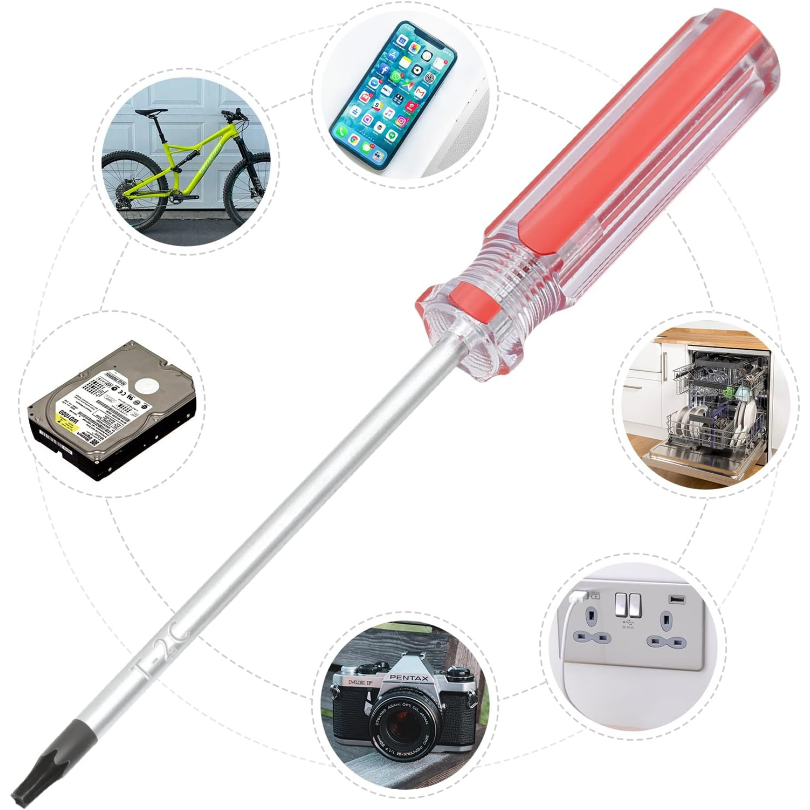 Magnetic T20 Torx Screwdriver 4 Inch with Non-Slip Ergonomic Handle