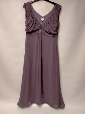WHISTLES LONDON Mauve 100% SILK Crinkle Effect Formal Dress Lined UK 12 EX  CON | eBay
