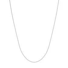 0.55mm Box Chain with Lobster Lock Real 10K White Gold ALL SIZES