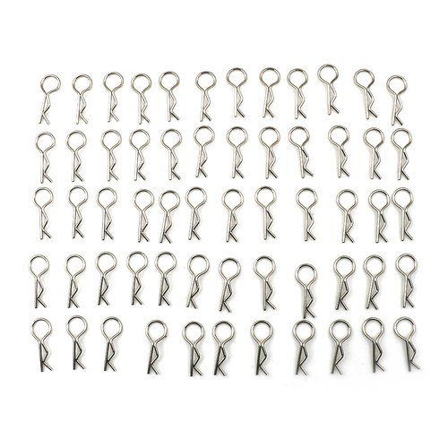 100pcs Stainless Steel Body Clips Pin Shell For 1/10 1/16 RC CAR HSP -,x - Picture 2 of 9