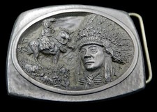 American Indian CJ Vintage Belt Buckle