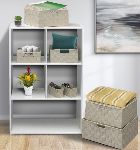 7-Pack Storage Box Set for Closet & Shelves - Woven Fabric Basket Organizer Bins - Picture 11 of 24