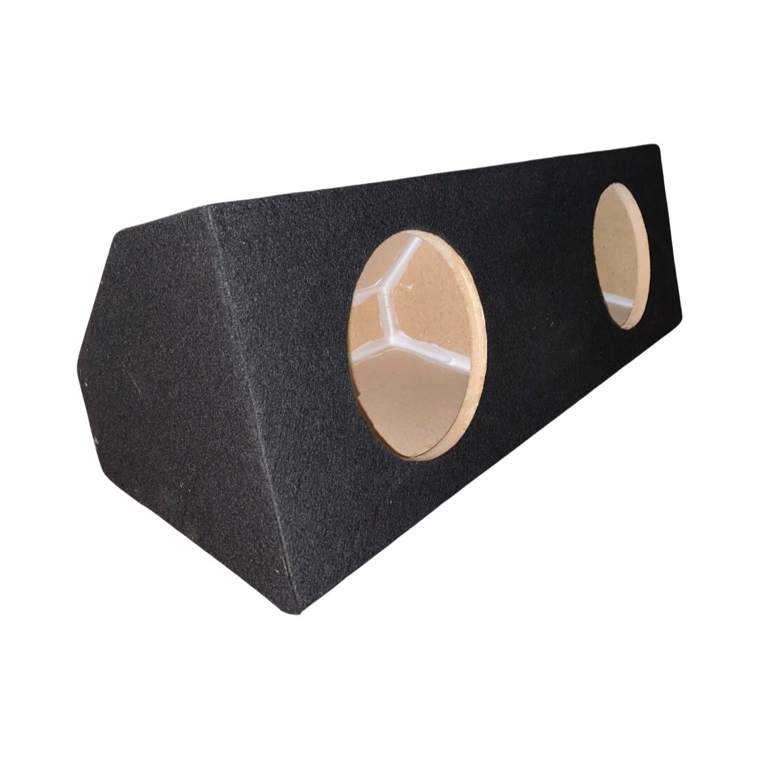 Dual 6x5Angle Wedge Sealed Speaker Box Enclosure 3/4 MDF - Black 6.5”