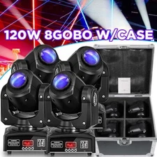 120W LED Moving Head Light RGBW 8Gobo Beam Stage DMX Spot Lighting DJ Disco+Case