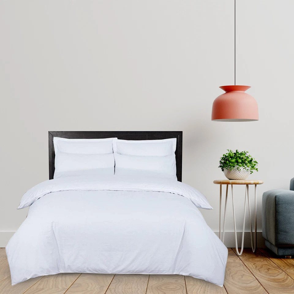 DTEX HOMES 400TC 100% Cotton 30/40/46cm Extra Deep Fitted Sheet Single Double Bed Sheets