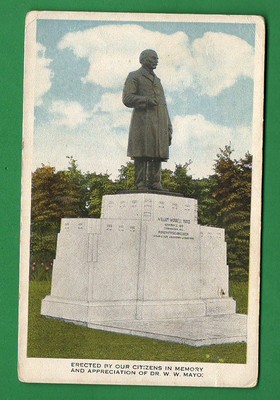 MINNESOTA - ROCHESTER, DR. W. W. WAYO STATUE VINTAGE PC  683