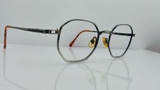 Vintage Gino Carlini Gray Metal Oval Sunglasses FRAMES ONLY