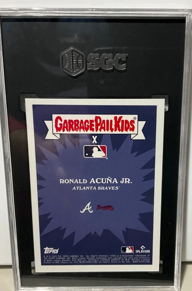 🔥🔥⚾️🔥🔥 2023 Topps GPK X MLB GREEN FOIL /75 AFFLUENT ACUNA #9B (series 3) - Image 3 of 3