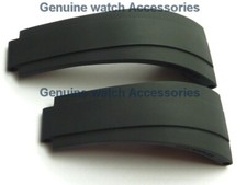ROLEX Daytona Oysterflex 21mm BLACK Rubber Strap Sizes E  F 351525 OEM NEW 