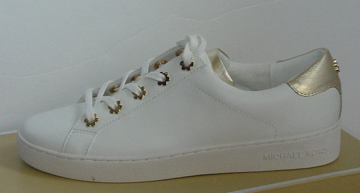 Michael kors irving leather and shop logo sneaker