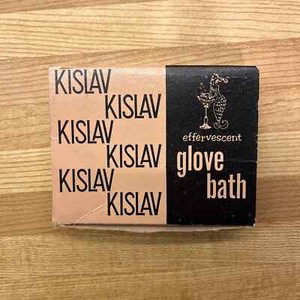 Vintage 1950s Kislav Effervescent Glove Bath Detergent Soap Cleaner 6 packets