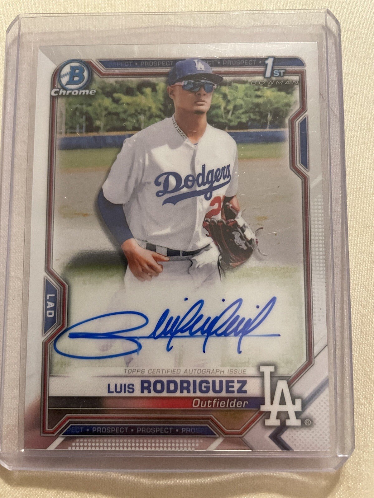LUIS RODRIGUEZ 2021 Bowman Chrome 1st Prospect Auto DODGERS