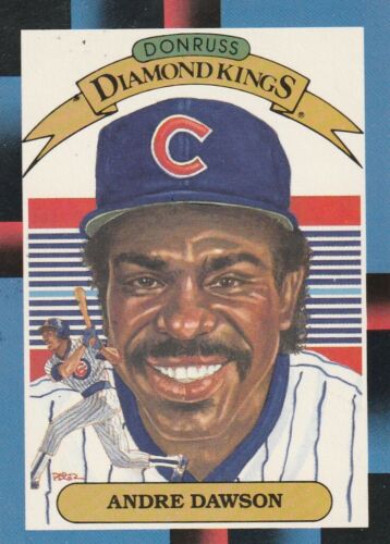 FREE SHIPPING-MINT-1988 Donruss Cubs Diamond Kings #9 Andre Dawson +BONUS CARDS