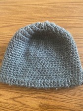 handmade NEW crochet bucket hat beanie Solid Grey- Thick