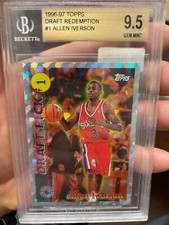 ~OLD GRADE BGS 9.5 TOPPS DRAFT PICKS 1996 ALLEN IVERSON REDEMPTION ROOKIE RARE