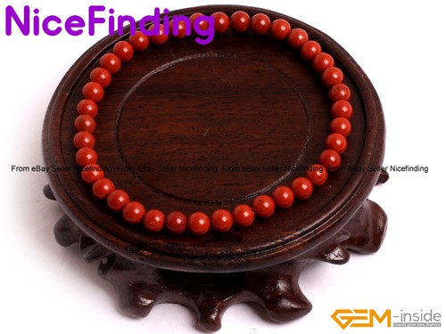Pulsera elástica de jaspe rojo marrón con cuentas naturales hecha a mano moda joyería regalo - Imagen 14 de 36