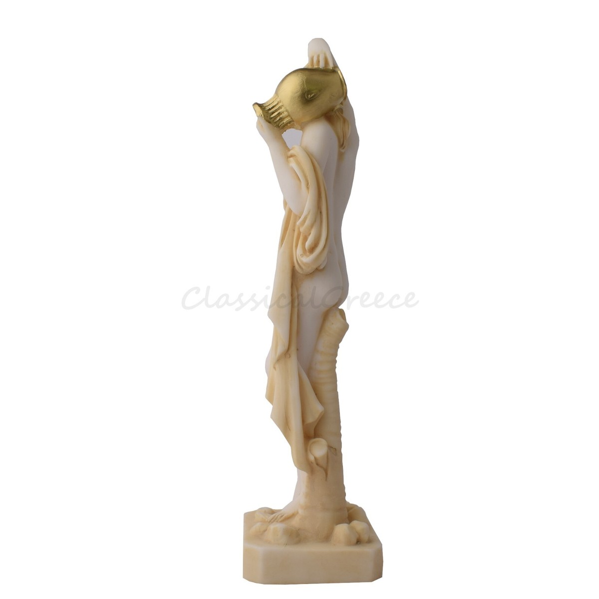 Statue Ancient Greek Classical Female with Pitcher Nude 10.4