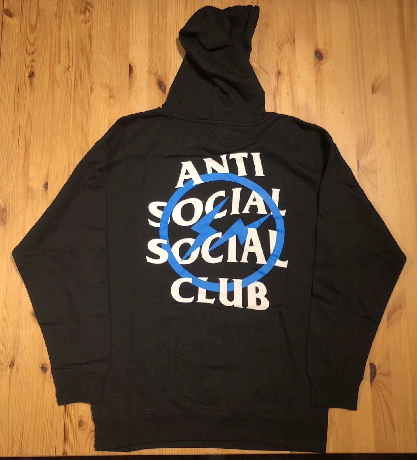 Anti Social Social Club x Fragment Blue Bolt Hoodie ASSC Sz: L | eBay