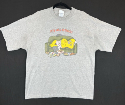 Vintage The Simpsons Homer T-Shirt Its All Good Y2K 2002 M&O Knits Tag XL
