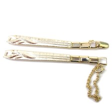 NOS Women's Expandable Metal Watch Band w/ Safety Chain  3mm Opening