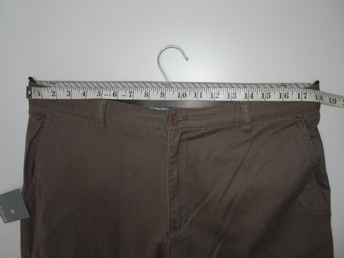 New* HAWKSHEAD Mens Chino Jeans Chinos W36 L30 Straight Leg Fit Brown Cotton - Picture 7 of 12