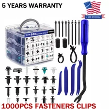 1000Pcs Car Retainer Clips Auto Fasteners Push Trim Clips Pin Rivet Bumper Kit