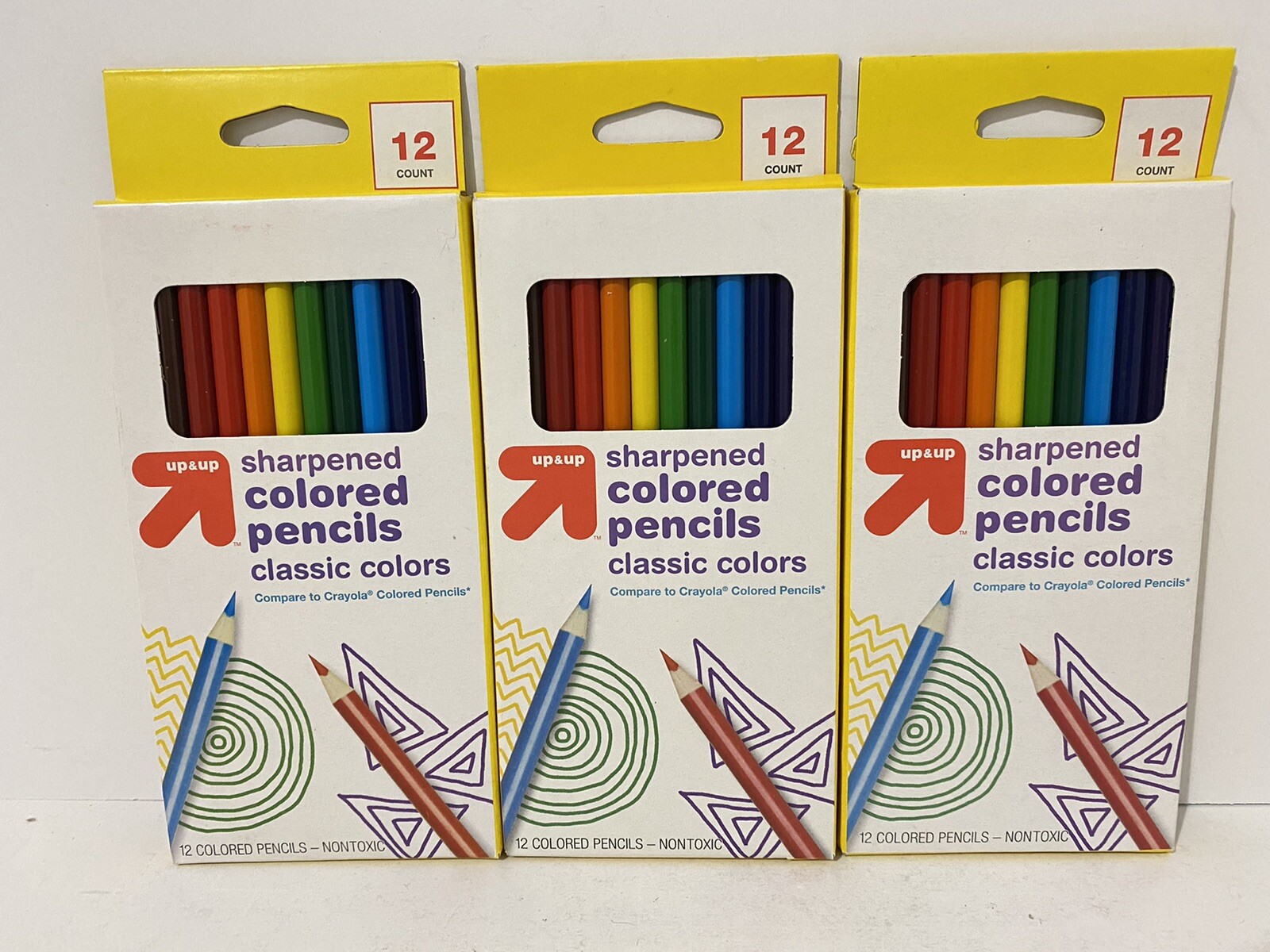 Classic Colors 12 Pencils 3 Packs Classroom