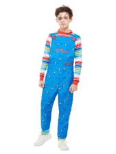 Official Chucky Mens Ladies or Kids Halloween Fancy Dress Costume