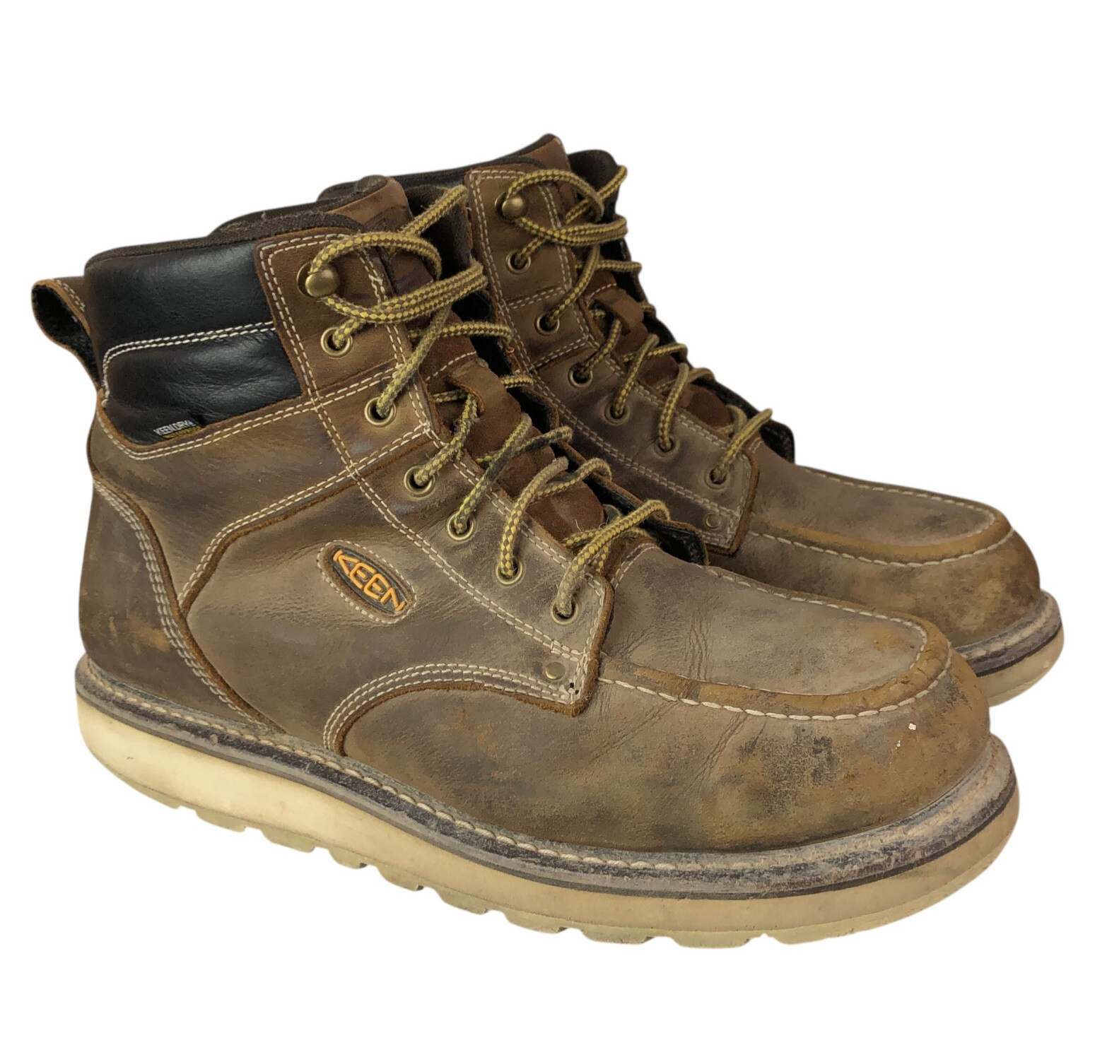 Stivali Keen Uomo 13 Marrone Utility Cincinnati 6" Impermeabili Lavoro Punta Carbonio Pelle