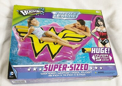 BoomWow, DC Justice League Wonder Woman Pool Water Float, 48 x 74 x 6 Inches