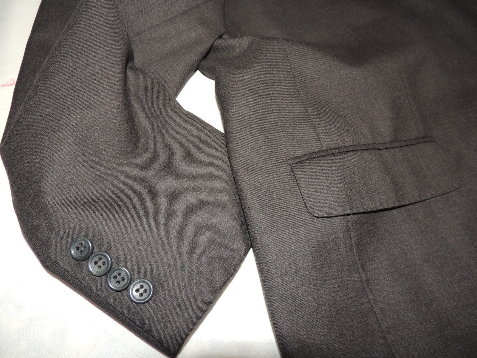 Bluejacket Men's solid Gray wool & cashmere suit … - image 14