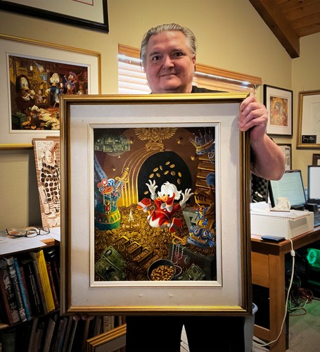 Disney Uncle Scrooge Original Painting in the Style of Carl Barks 20x16 oil - Picture 2 of 10