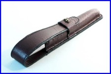 80er Bordeaux Rotes Etui mit Krone - 1 F&uuml;ller o Bleistift / slim pouch for 1 pen