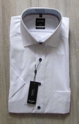 OLYMP LUXOR MODERN FIT 1/2 ARM HEMD Gr. 39 40 weiß *NEU* 59,95 