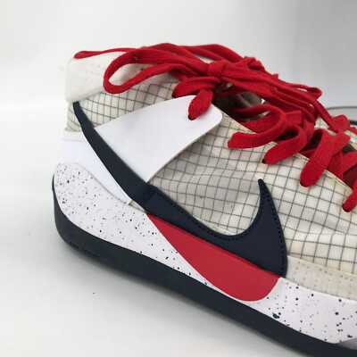 Nike Red & White Striped Athletic Shoes | Stylish Logo 