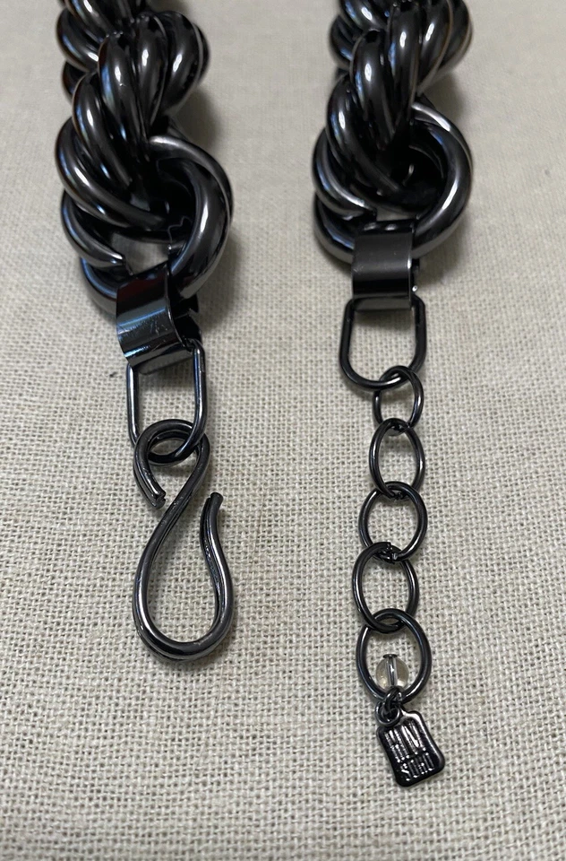 RLM Black Hematite 18” trançado/colar, fecho alternado - Imagem 3 de 4