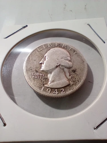 1942 S GEORGE WASHINGTON SILVER QUARTER-FINE