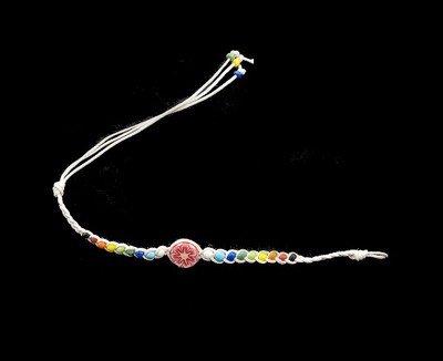 Bracelet bresilien Amitié fil bleu perles nacre turquoise