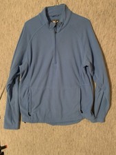 Adidas Blue Fleece Half Zip Size Medium Zipper Fault- See Pictures 