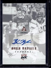 2018 Panini Luminance Baker Mayfield Rookie Ink Red Auto /10 Oklahoma Sooners