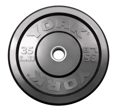 #ad York Barbell Rubber Training Bumper Plate – Olympic Weight Plates with 2quot; $169.99