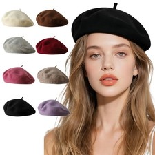 Fashion Classic Vintage French Style Soft Wool Polyester Beret Warm Winter Y6F8