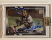 2021 Clearly Authentic Daulton Varsho /75 Black Parallel Rookie Auto RC Acetate